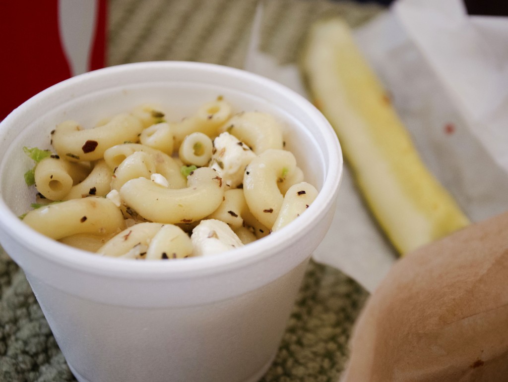 Pasta Salad and Spicy Pickle