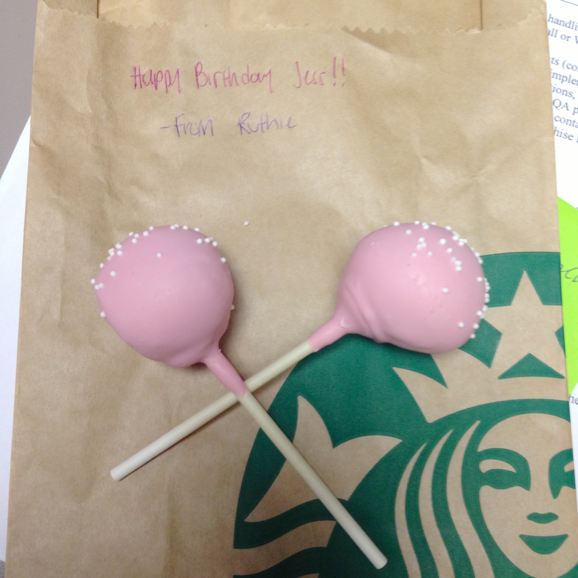Cake Pops from Ruthie!